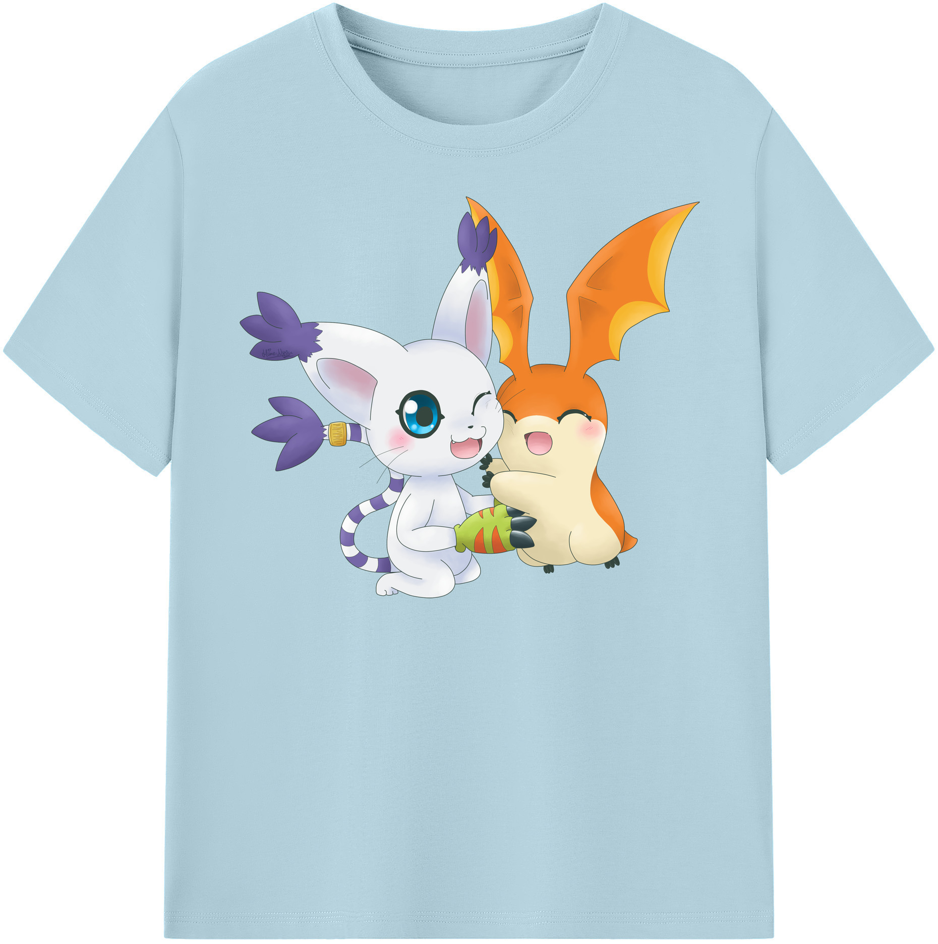（画像用） Digimon デジタルモンスター/デジモン 綿100％半袖Tシャツ（フロントプリント）